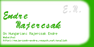 endre majercsak business card